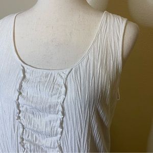 Chicos Dressy White Tank Top Size 2 Large